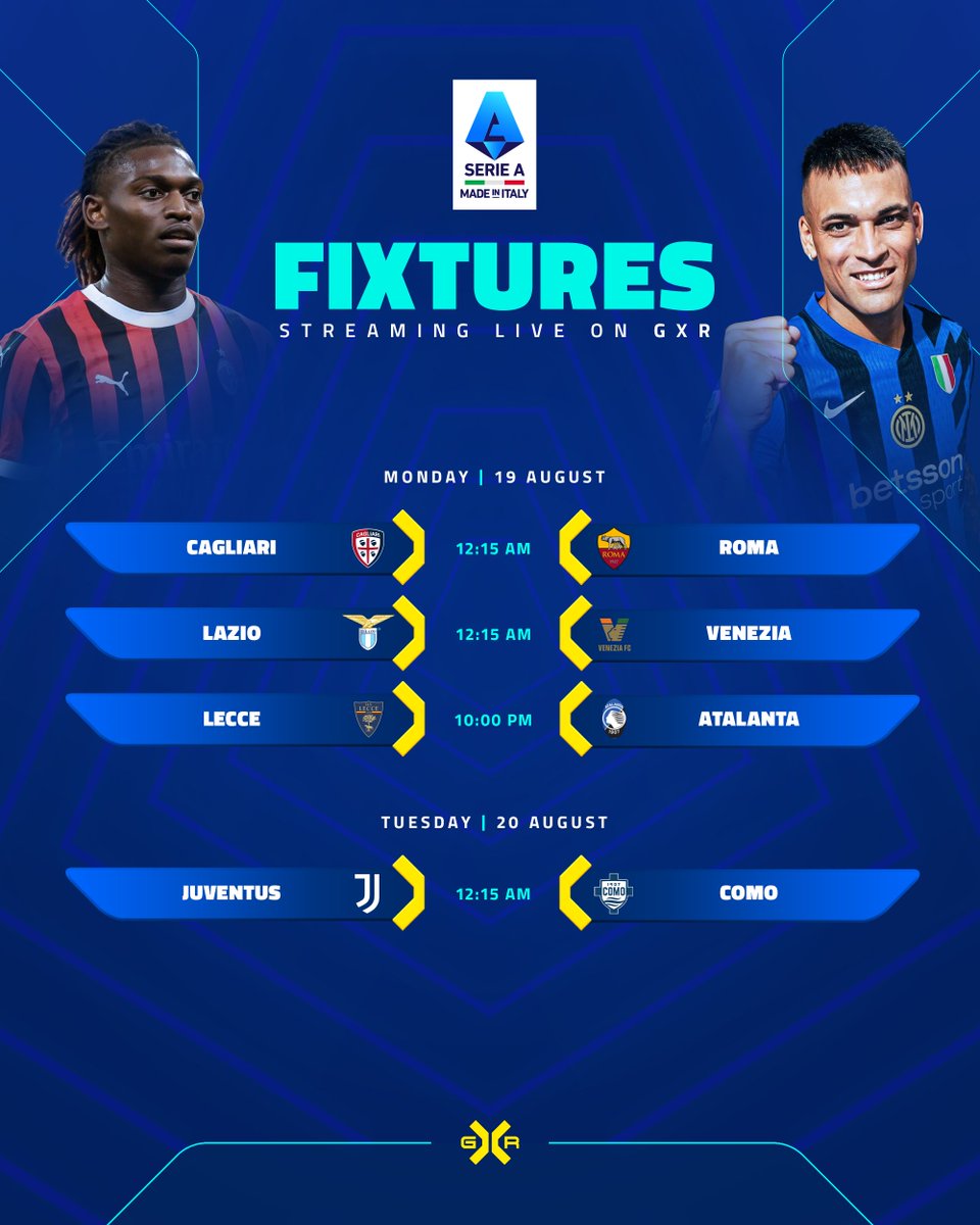 Serie A is finally back in action this weekend with all the excitement we’ve been craving for 😍⚽

You can catch all the Serie A action for FREE 👉🏻  bit.ly/GXRWorld 🍿 

#SerieA #ForzaFootball #GXR #gxrworld #gxrexperience #thepowerofourfútbol #SerieAonGXR