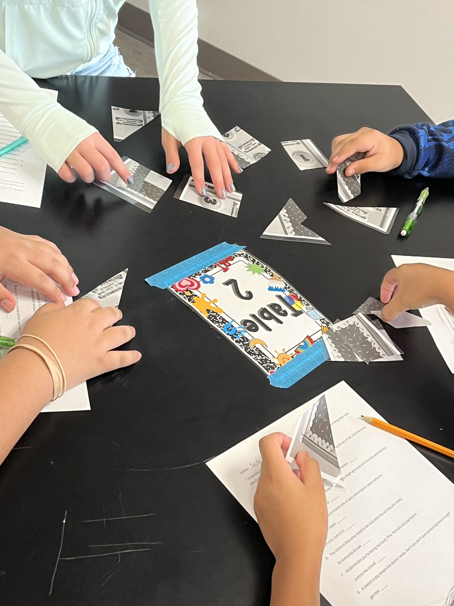 teachthemART's tweet photo. In Art 1 we are using visual aid puzzles to help learn about our studio and where things belong!!! @TISDTIS @FineArtsTomball https://t.co/HSelkmB9e1