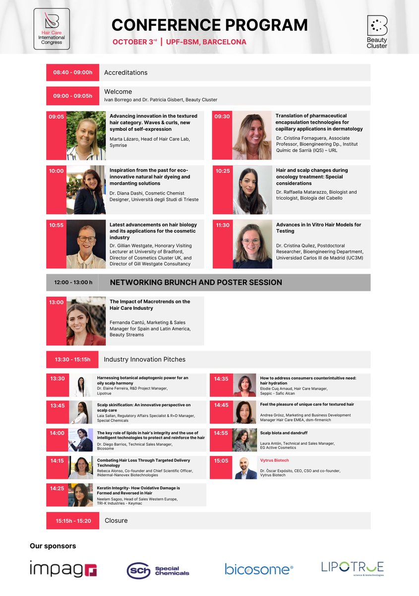[Hair Care International Congress]

📅 Date: October 3rd, 2024
🕑 Time: 09:30 a.m. – 15:30 p.m.
📍 Location: UPF – BSM (Barcelona School of Management), C/ de Balmes, 132, 08008 Barcelona 

👉eventbrite.es/e/ii-hair-care…