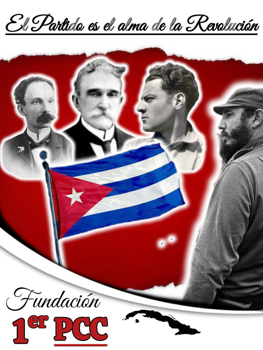 16 de Agosto de 1925 Fundación del <a href="/PartidoPCC/">Partido Comunista de Cuba</a> por Julio Antonio Mella y Carlos Baliño .
.
.
.
 #CubaViveEnSuHistoria