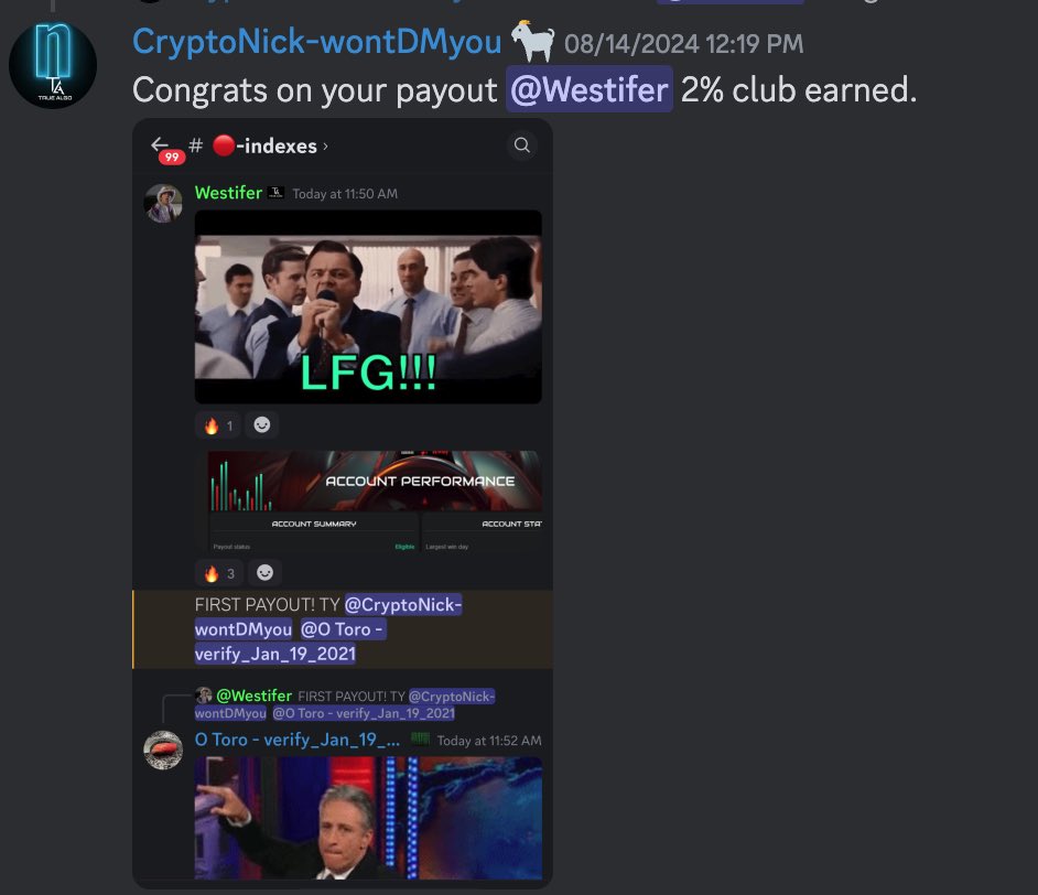 True_Algo's tweet image. Congrats West on joining the 2% Payout Club and now having a $1350 day in 3 minutes! 
True Algo system opening opportunities every single day! 
No more missing the moves! 
#Payout #PropFirm #TrueAlgo