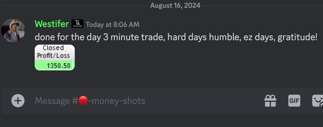True_Algo's tweet image. Congrats West on joining the 2% Payout Club and now having a $1350 day in 3 minutes! 
True Algo system opening opportunities every single day! 
No more missing the moves! 
#Payout #PropFirm #TrueAlgo