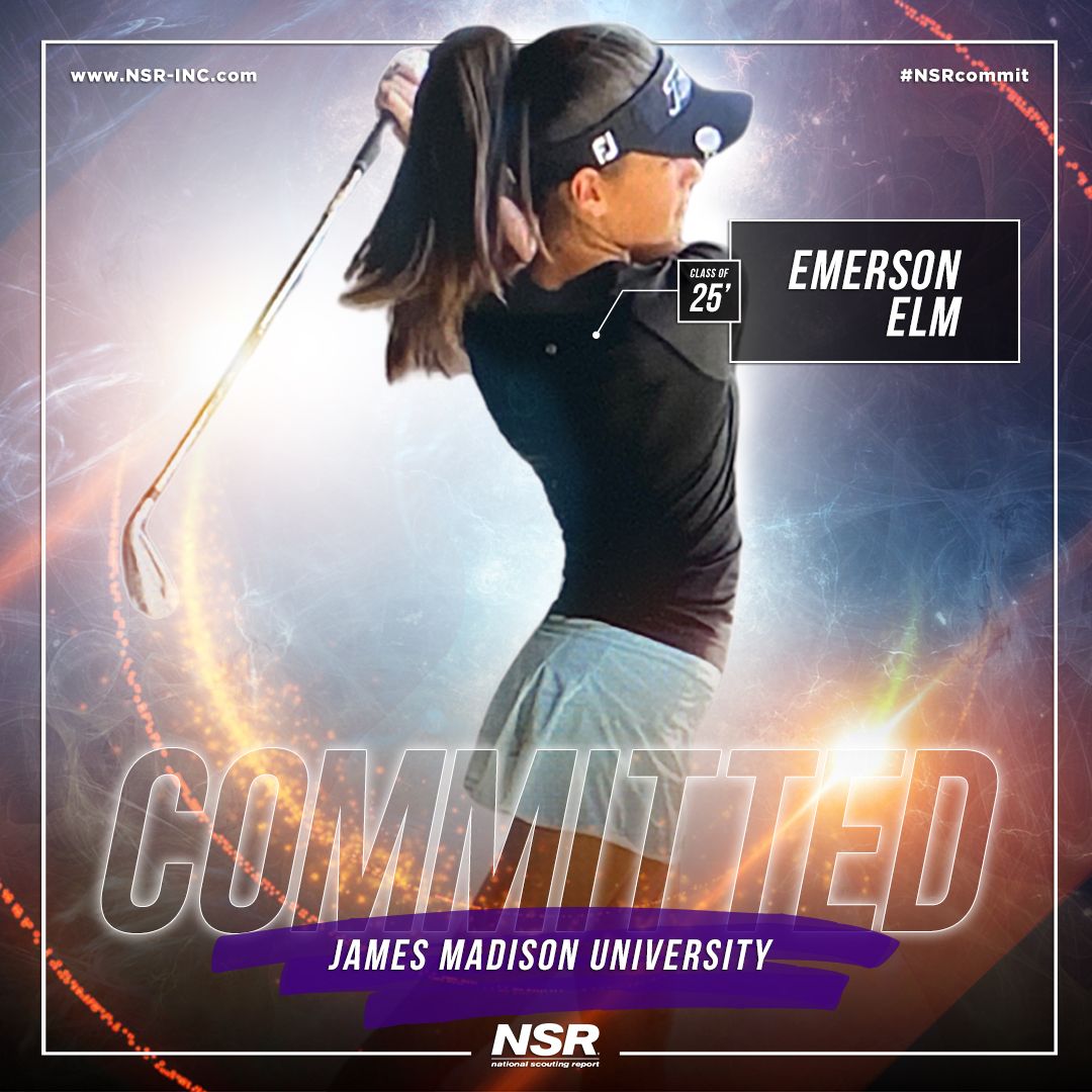 🚨#CommitmentAlert🚨
Congrats to #NSRgolf Emerson Elm

🎓: 2025
🌎: Milton, Georgia
🏫: Rivers Academy
✅: to <a href="/JMU/">JMU</a>!👍⛳️
👤: Ollie Schniederjans
🖥: buff.ly/4fOeSfZ
#NSRcommit
#EmersonElmNSR