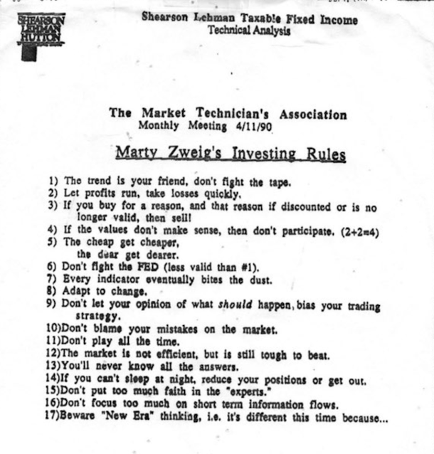 rjpjr12's tweet photo. "There is the assumption that new ideas are best. I do not subscribe to this thinking. We can learn a lot from the best thinkers of the past and in the investment area, Marty Zweig was a great technical equity trader." 
https://t.co/0cOOUHPXzk