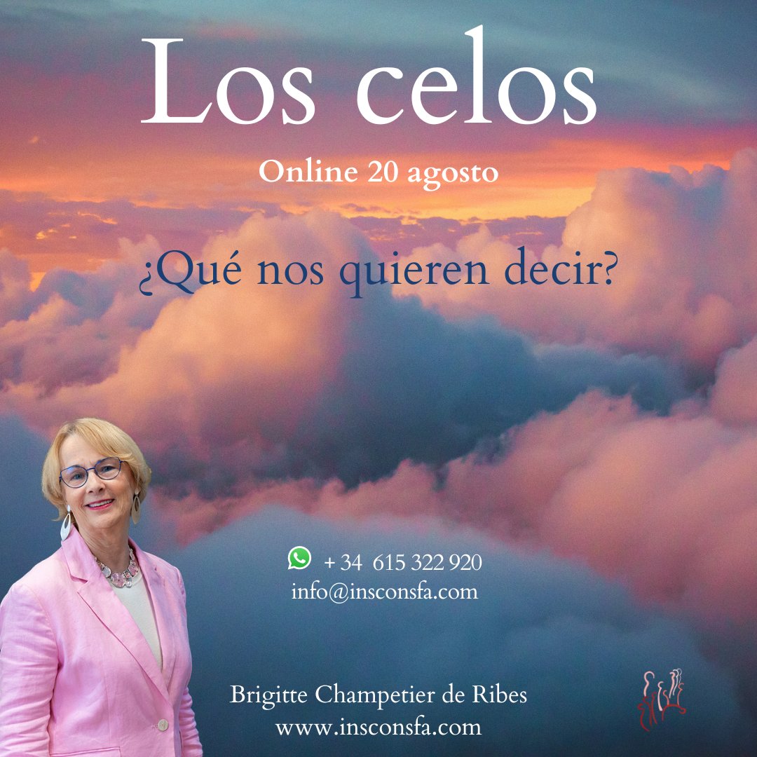 bchampetier's tweet photo. INFORMACIÓN:
https://t.co/QGeFHBgt1q
*** LOS CELOS *** Online 20 de agosto
“¿Proyección? ¿Muestran algo de mí?”
WhatsApp Insconsfa +34 615 322 920
“Juntos al servicio de la vida”
Brigitte Champetier de Ribes
https://t.co/2KL9m67vas
#insconsfa #constelacionesfamiliares https://t.co/SnkibIpR1R
