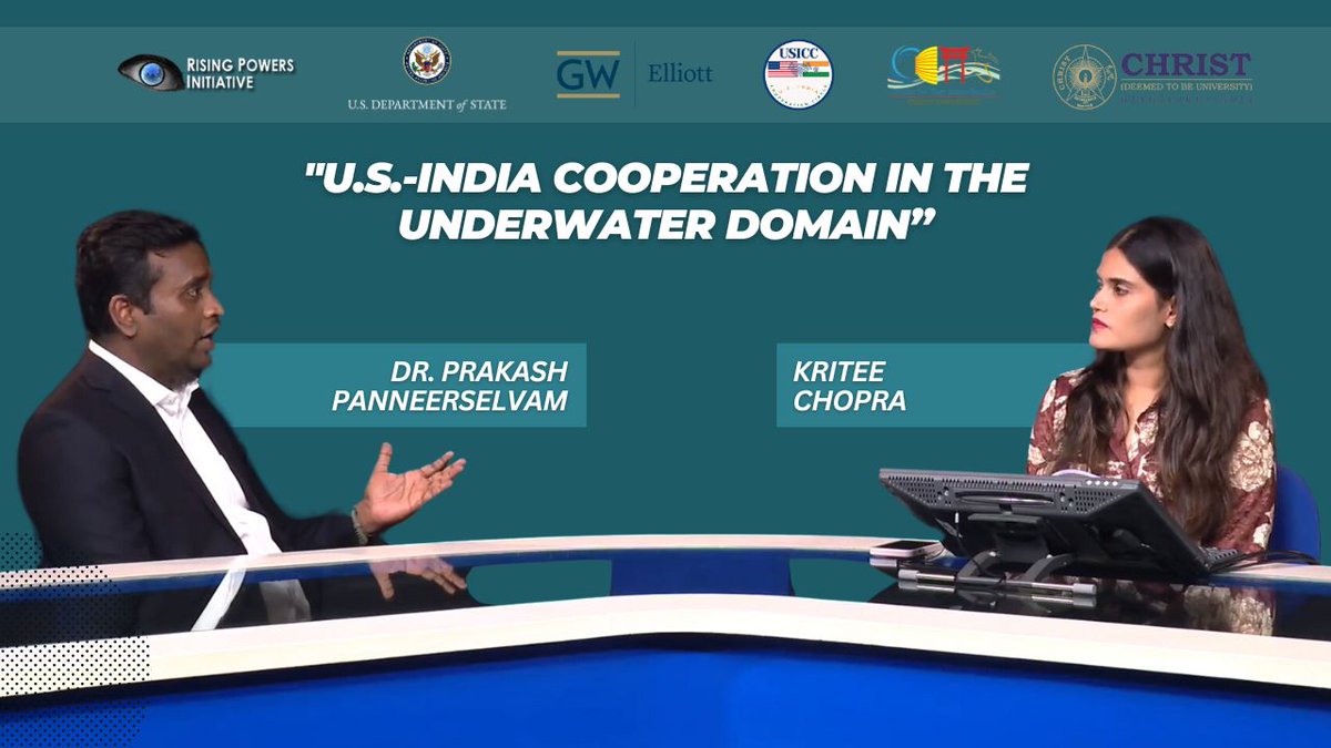 We are excited to announce the release of our latest podcast episode titled "U.S.-India Cooperation in the Underwater Domain" featuring our expert guest, Dr. Prakash Panneerselvam.

youtu.be/jitE9KS6WSo