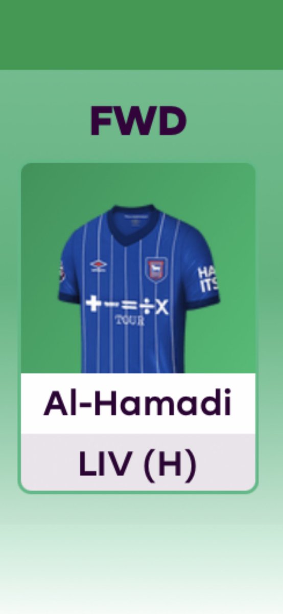 One year on from seeing him miss a pen away at Grimsby, it’s surreal and delightful to see this guy vying for a place in my FPL line-up. Wishing you a great season season <a href="/alikalhamadi/">Ali Al-Hamadi</a> 💛💙
