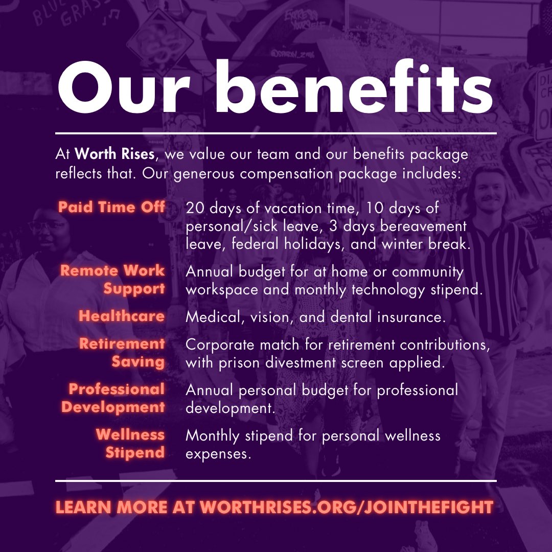 WE'RE HIRING! We're looking for a Director of Research to lead our research portfolio and team. Visit worthrises.org/jointhefight to learn more and apply!

Not the right role for you? Check out our other open roles!