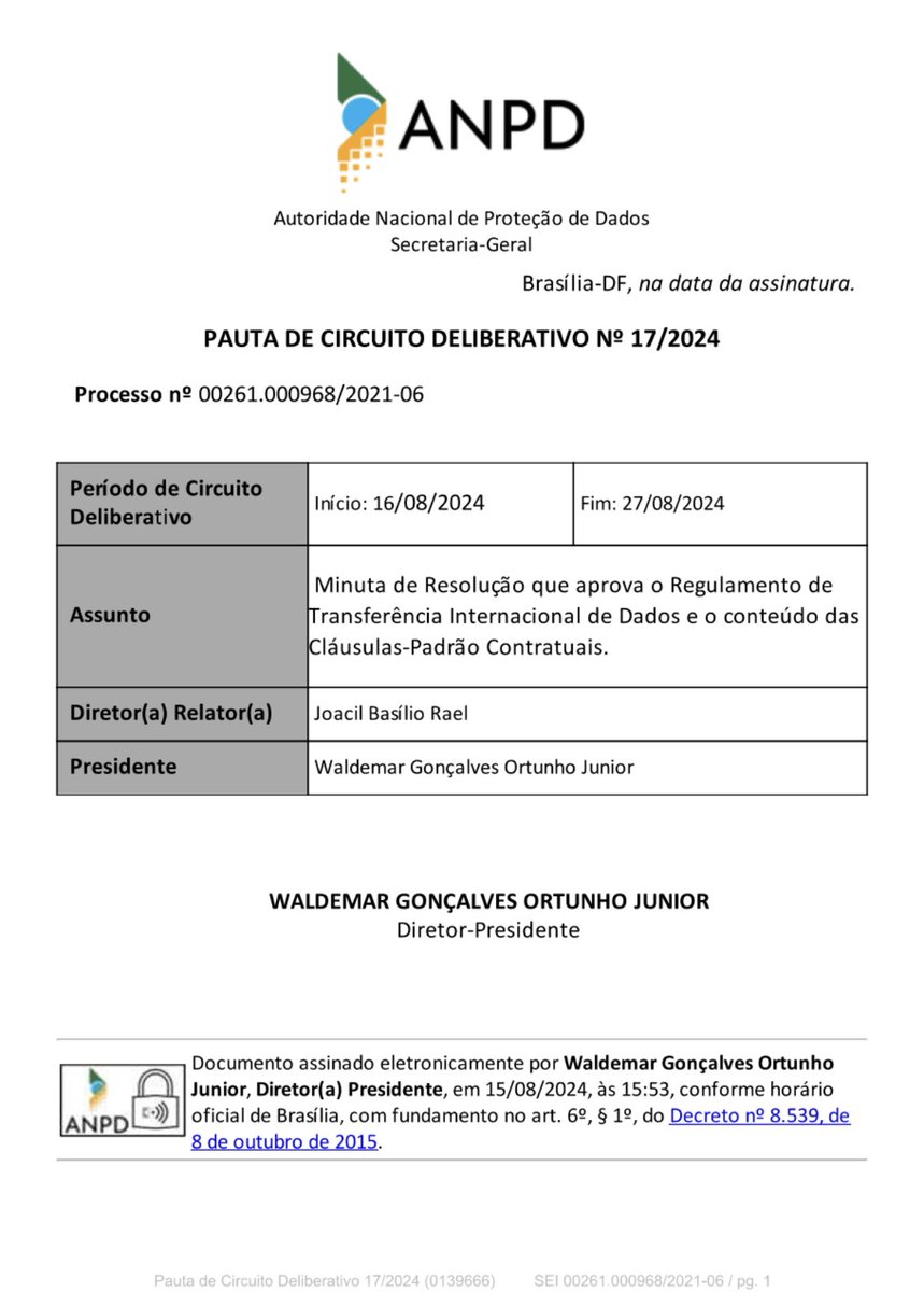 All international data transfers eyes on the Brazilian DPA.

The Brazilian DPA (ANPD) is expected to discuss and approve the rules on international transfer of personal data, including SCCs.
