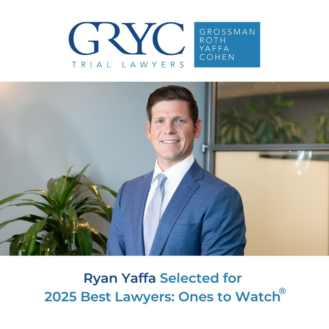 GRYC is proud to announce that Ryan Yaffa has been selected for the 2025 edition of The Best Lawyers in America: Ones to Watch®.

Please join us in congratulating Ryan! 

#BestLawyers #Honors #Awards