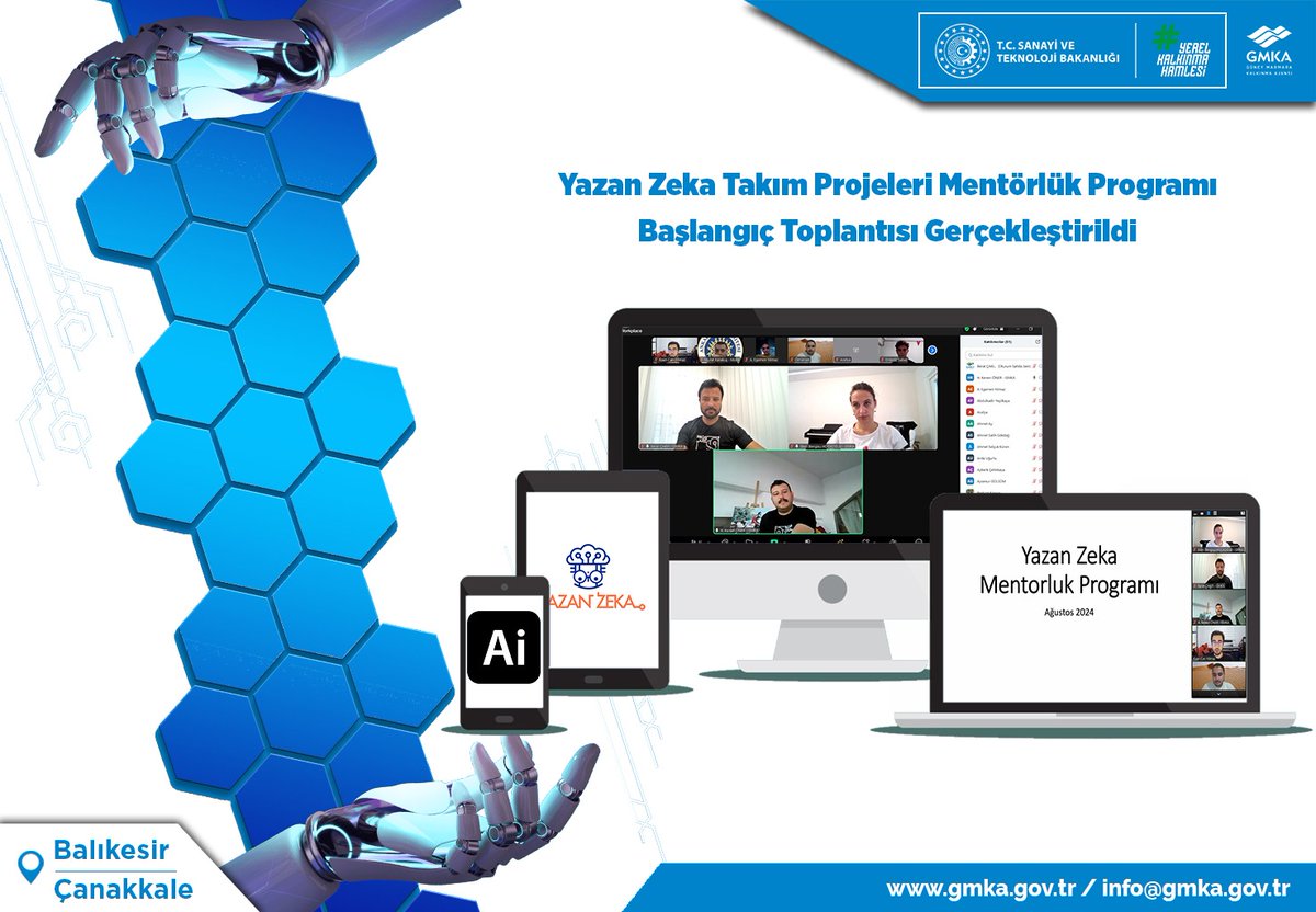 YazanZeka's tweet photo. 🚀 Yazan Zeka Proje Takımları Mentörlük Programı Başladı! 🚀

Yazan Zeka Proje Takımları Mentörlük Programı'nın çevrim içi başlangıç toplantısıyla gerçekleştirildi.

#yazanzeka #yapayzeka #AI https://t.co/F9wCj2Lcl7