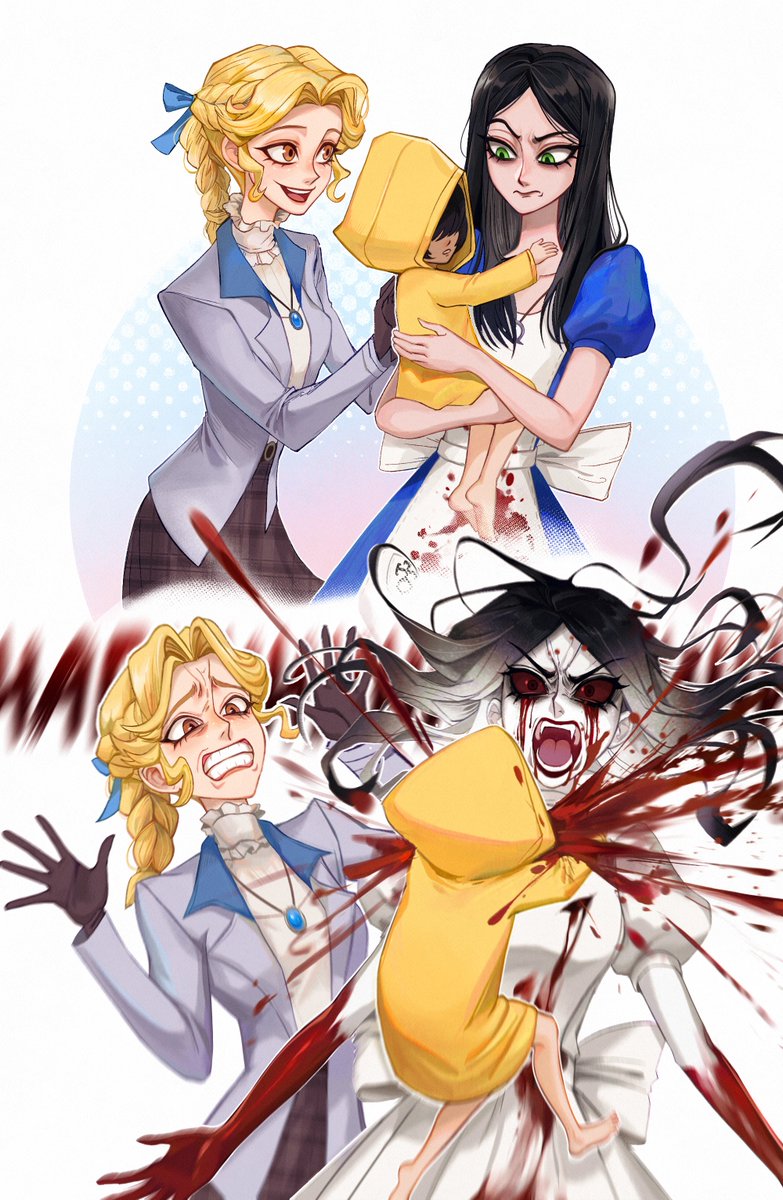 heewon2123's tweet photo. The ultimate collab... 
#AliceMadnessReturns 
#IdentityV 
#LittleNightmares https://t.co/bAgui38nhK