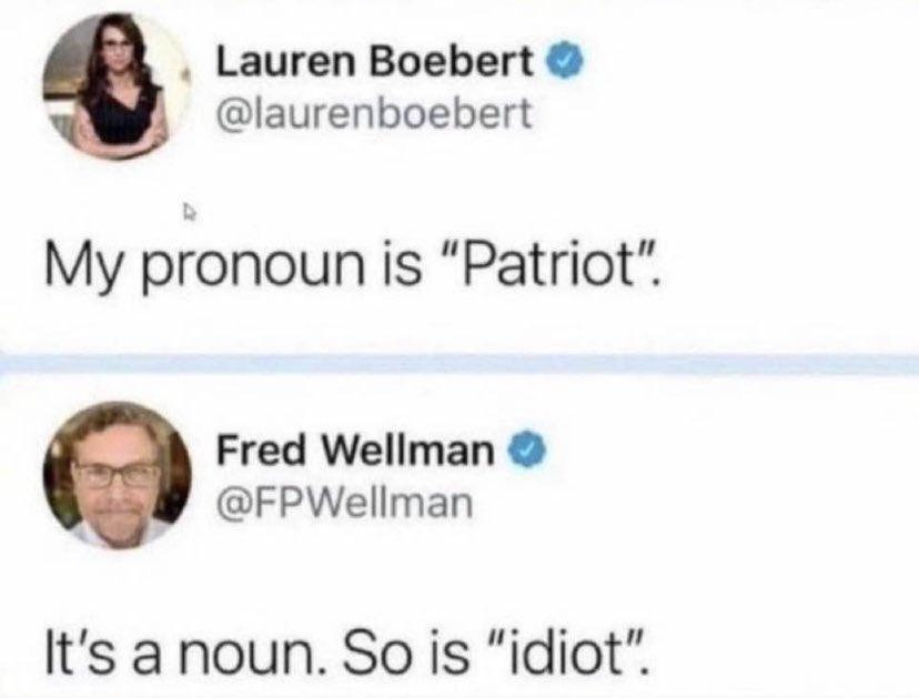 AmyLynnStL's tweet image. Our guy Fred Wellman dunks on Lauren Boebert 😂😂😂