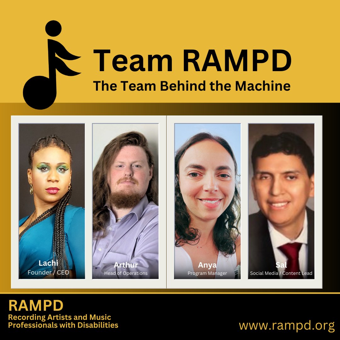 The secret behind RAMPD's growth? Our small but mighty team all proudly identify as a disabled or neurodivergent. We work diligently to support our membership, seek out career opportunities for our #Disability community &amp; inclusion opportunities for the #Music Industry.
