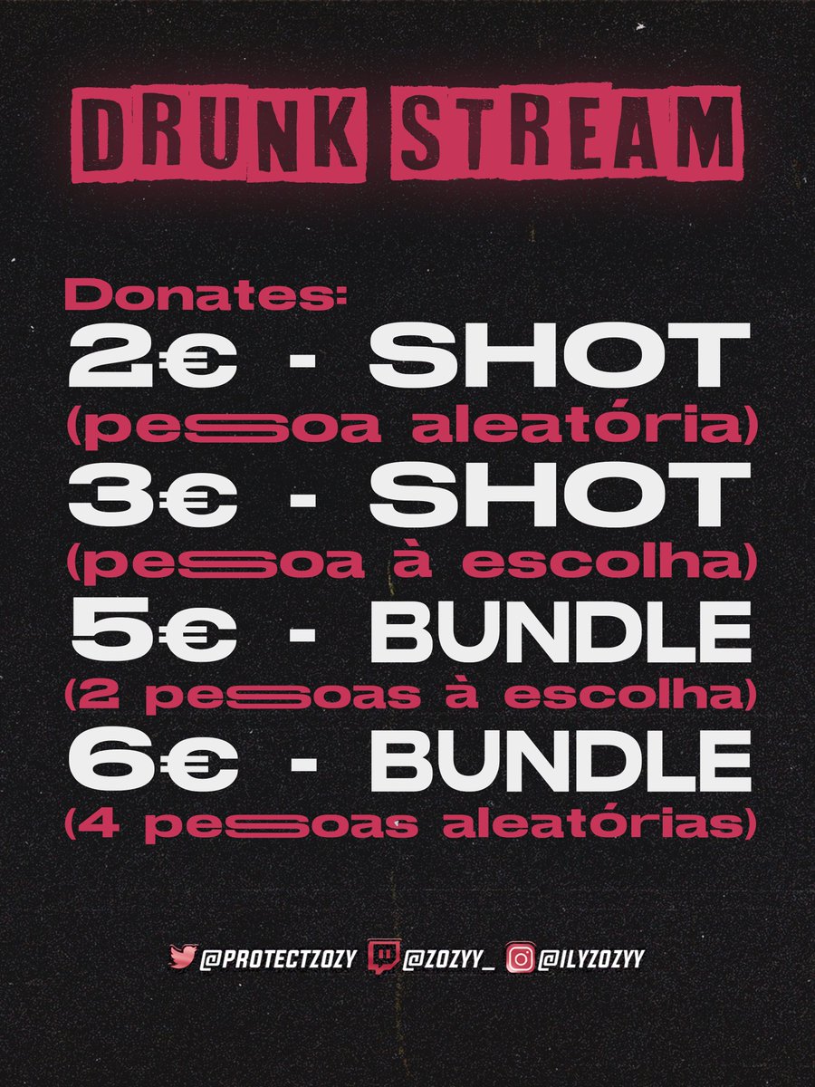 protectzozy's tweet photo. DRUNK STREAM HOJE POR VOLTA DAS 22H/23H

https://t.co/DUXJEHMlSp https://t.co/QSUJTv9Xtk