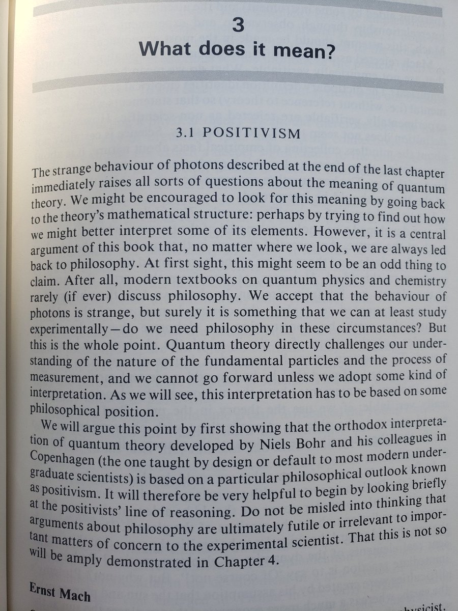 LustosaChico's tweet image. &quot;Do not be misled into thinking that arguments about philosophy are ultimately futile or irrelevant to important matters of concern to the experimental scientist.&quot;
Jim Baggott - The Meaning of Quantum Theory
#quantummechanics 
#PhilsSci 
#PhysicsTwitter
