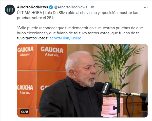 Elias_Cabeza's tweet photo. Creo que es hora de llamar a nuestro embajador a consulta en Brasil. 
@LulaOficial ha perdido el rumbo y se ha desorientado. https://t.co/qV0VBbOPEY