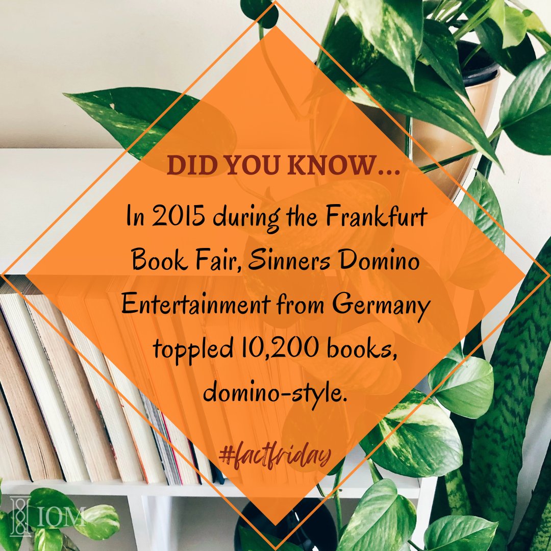 Inspirebytes's tweet photo. Happy #FactFriday ! Watching dominoes fall can be so satisfying, and using books instead is a cool idea. 10,200 is a lot of books, though!

#books #dominoes #frankfurtbookfair https://t.co/uOB661fu7s