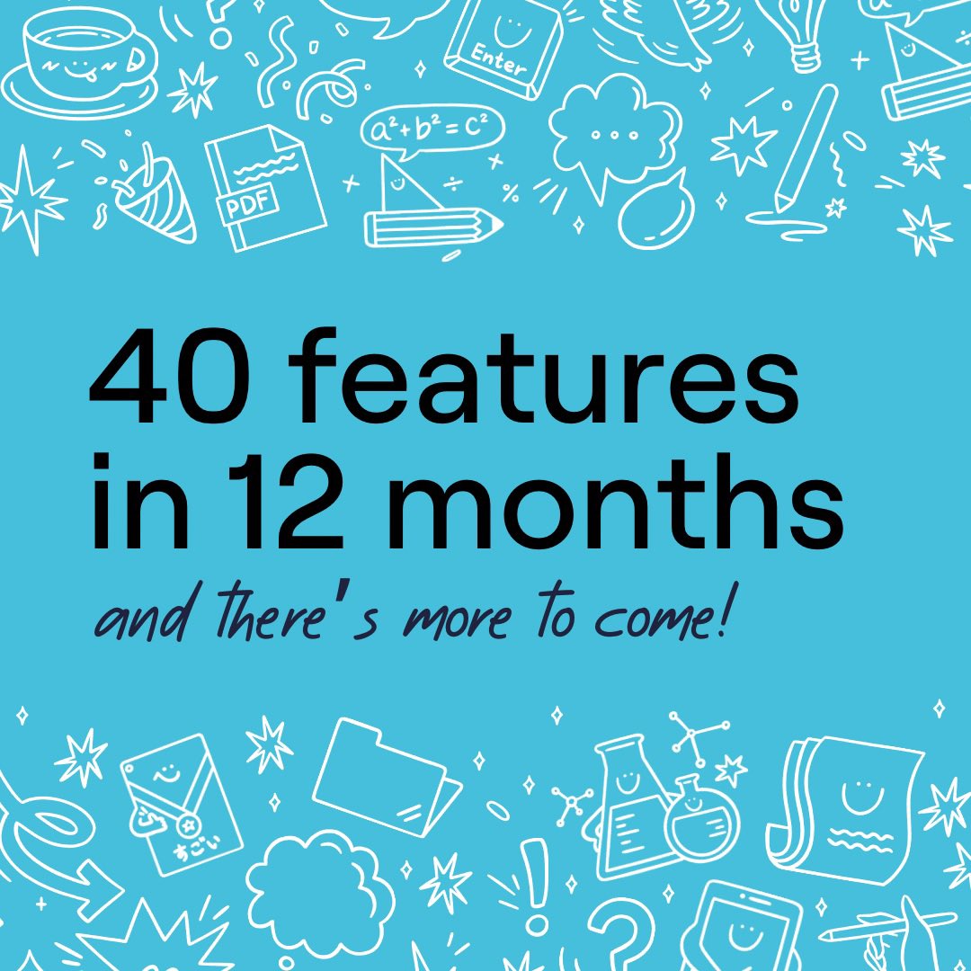 Can you believe it’s been a year since we shared Goodnotes 6 with you?!?

Over 40 new features, 50+ app updates, and we’re JUST getting started! ✨ It's been an incredible journey, and we couldn't have done it without you 🙏

👉 Swipe through for some of your favorite innovations