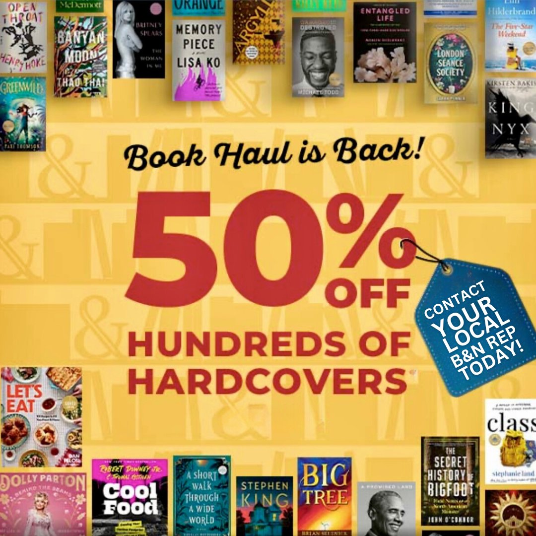 Back up the truck and get ready to save! Our annual #BookHaul is back with hundreds of titles at 50% off, in your local B&amp;N right now! Contact me at chouston@bn.com for pricing and availability! <a href="/HP_Schools/">Hazel Park Schools</a> <a href="/BirminghamPS/">Birmingham Schools</a> <a href="/royaloakschools/">Royal Oak Schools</a>