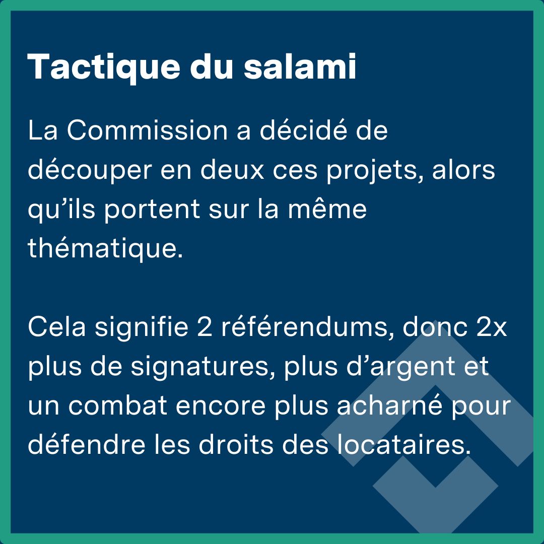 Le Parlement reconnaît que la situation du logement est tendue. Pourtant, il continue d'approuver des modifications du droit du bail qui accélèrent l'explosion des loyers. Il faut de lois qui améliorent la situation, pas qui la dégrade !
Le 24 novembre c'est 2xNON.❌