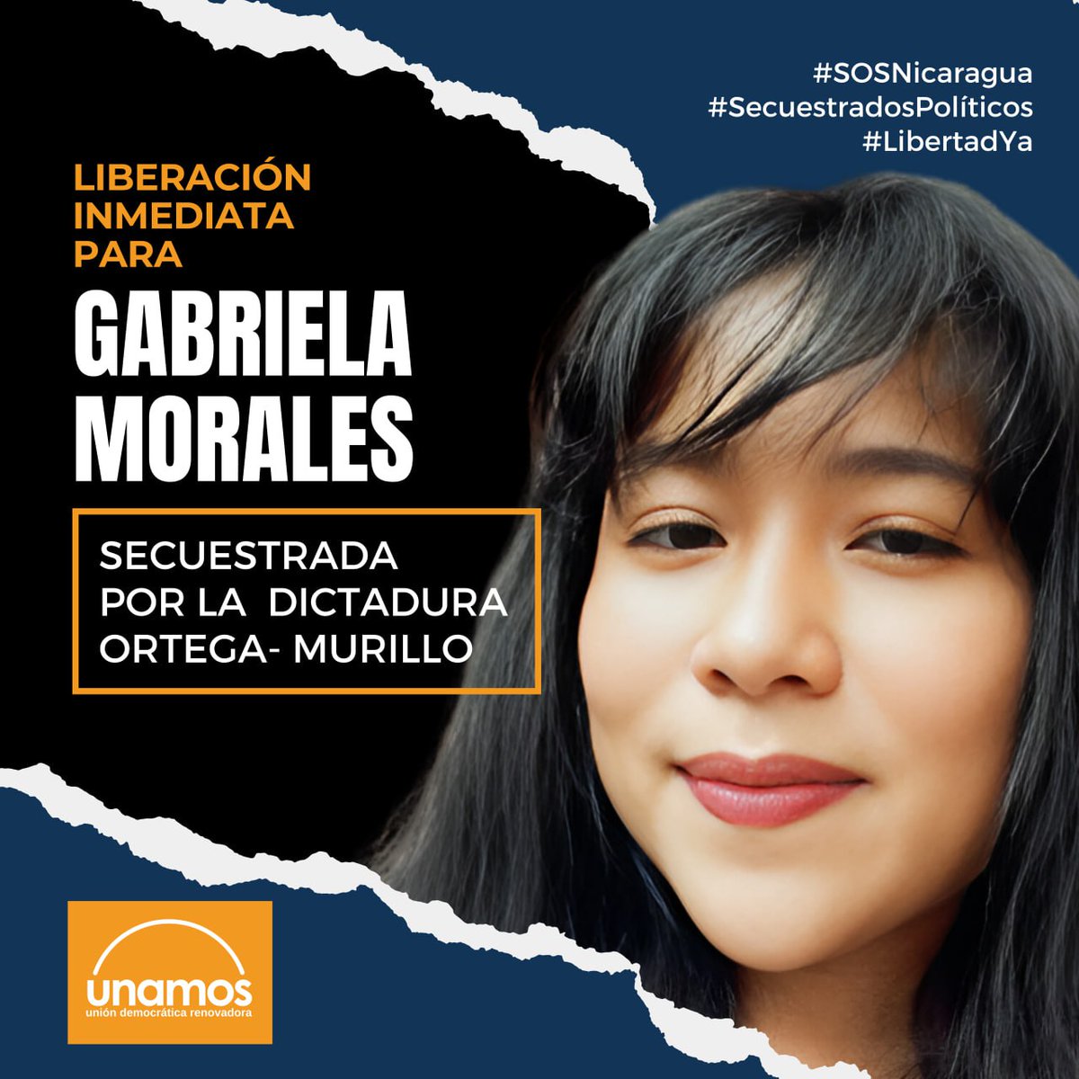 unamosnica's tweet photo. Trab. social capturada el 19.08.23 en el marco del cierre de la UCA. Llevada a juicio sin derecho a la defensa. Condenada a 8a de cárcel. Participó en las protestas de 2018, siendo detenida, desnudada y torturada por paramilitares #SOSNicaragua #SecuestradosPolíticos #LibertadYA https://t.co/MN0FrQQzVf