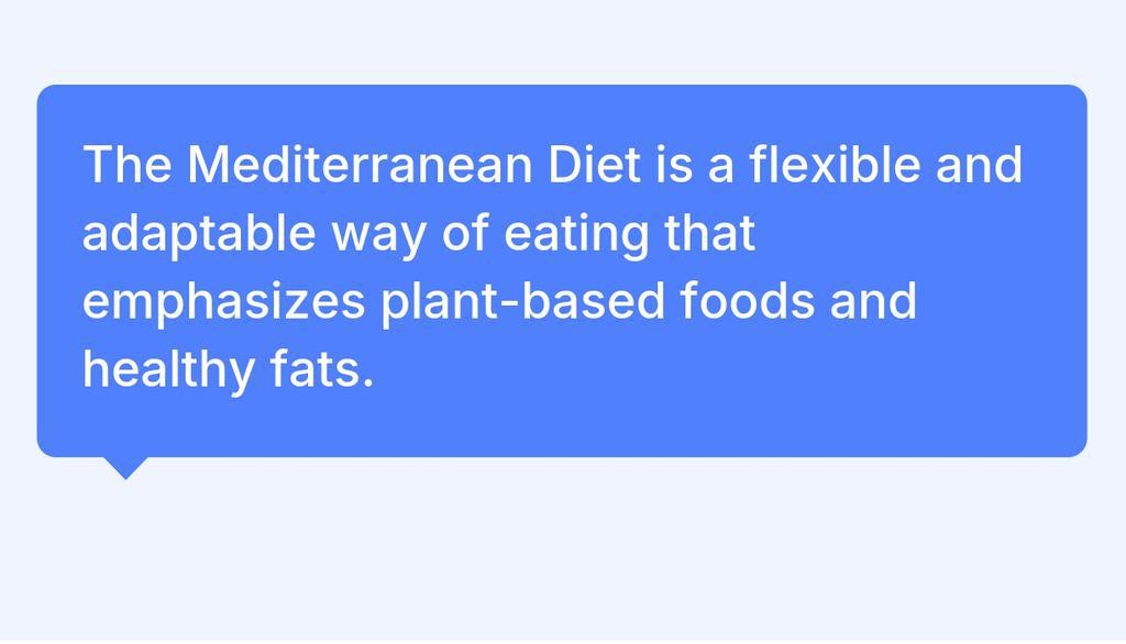 JenBlog_WI's tweet image. This way of eating discourages the consumption of highly processed foods, added sugars, and unhealthy fats.

Read the full article: Information About the Mediterranean Diet
▸ lttr.ai/AV7Yl

#HealthBenefits #DeliciousCuisine #MediterraneanDiet #Diet #Keto