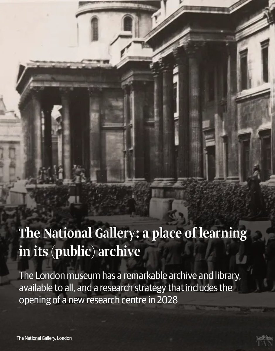 The National Gallery in London aims to raise awareness of its remarkable public archive and library, with plans to open a new research centre in 2028

ow.ly/28Ar50SZaKX