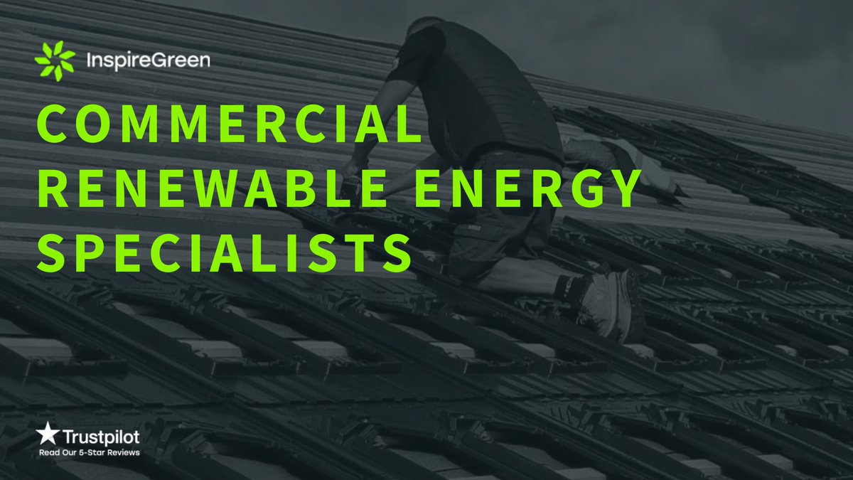 We're transforming businesses with innovative renewable energy solutions for cost savings, carbon reduction, and energy independence.
Solar PV
EV Charging
Battery Storage
LED Lighting

inspiregreen.co.uk

#GreenBusiness #CommercialSolar #BusinessEnergy #BusinessSolar