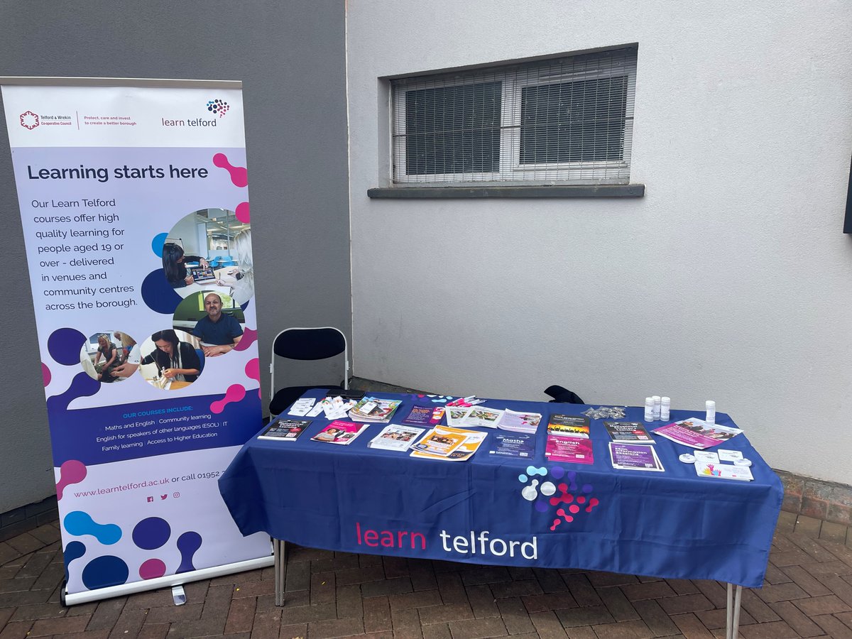 Learn Telford has a pop-up stall outside The Wakes in Theatre Square today until 12pm!

Pop along to chat with them about their current and upcoming courses. Whether you're looking to learn new skills, start a new hobby, or advance your career, they've got something for everyone