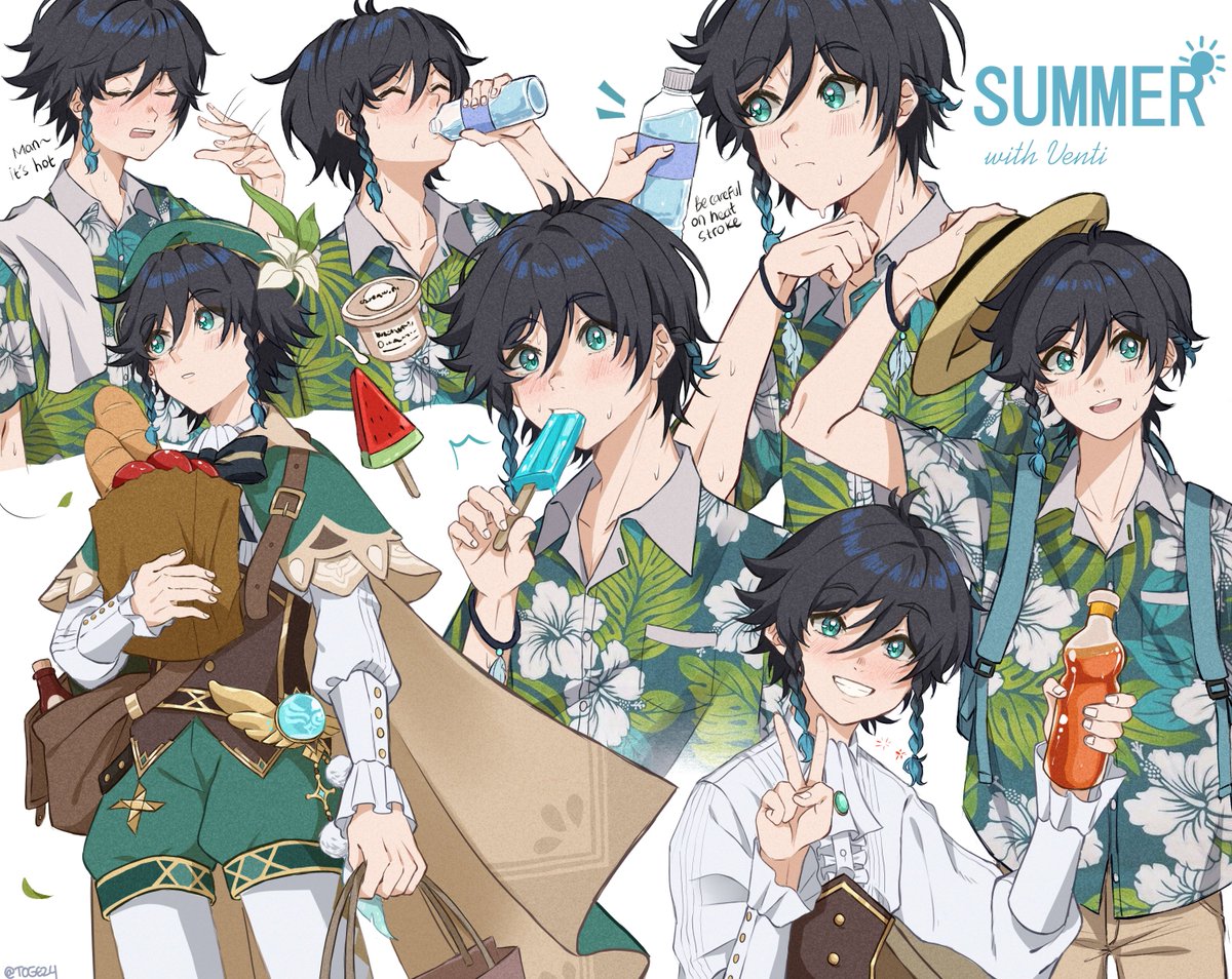 dintoge's tweet image. ☀️summer☀️ #venti #GenshinImpact