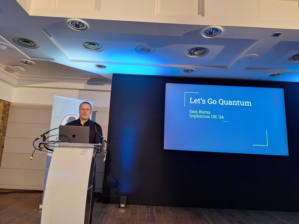 Mark Bradley (@braddle@mastodon.social) (@braddle) on Twitter photo Really interesting talk about post quantum cryptography by <a href="/sam_burns_tech/">sierra bravo</a> <a href="/gopherconuk/">GopherCon UK</a>
#gopherconuk24 Really interesting talk about post quantum cryptography by <a href="/sam_burns_tech/">sierra bravo</a> <a href="/gopherconuk/">GopherCon UK</a>
#gopherconuk24