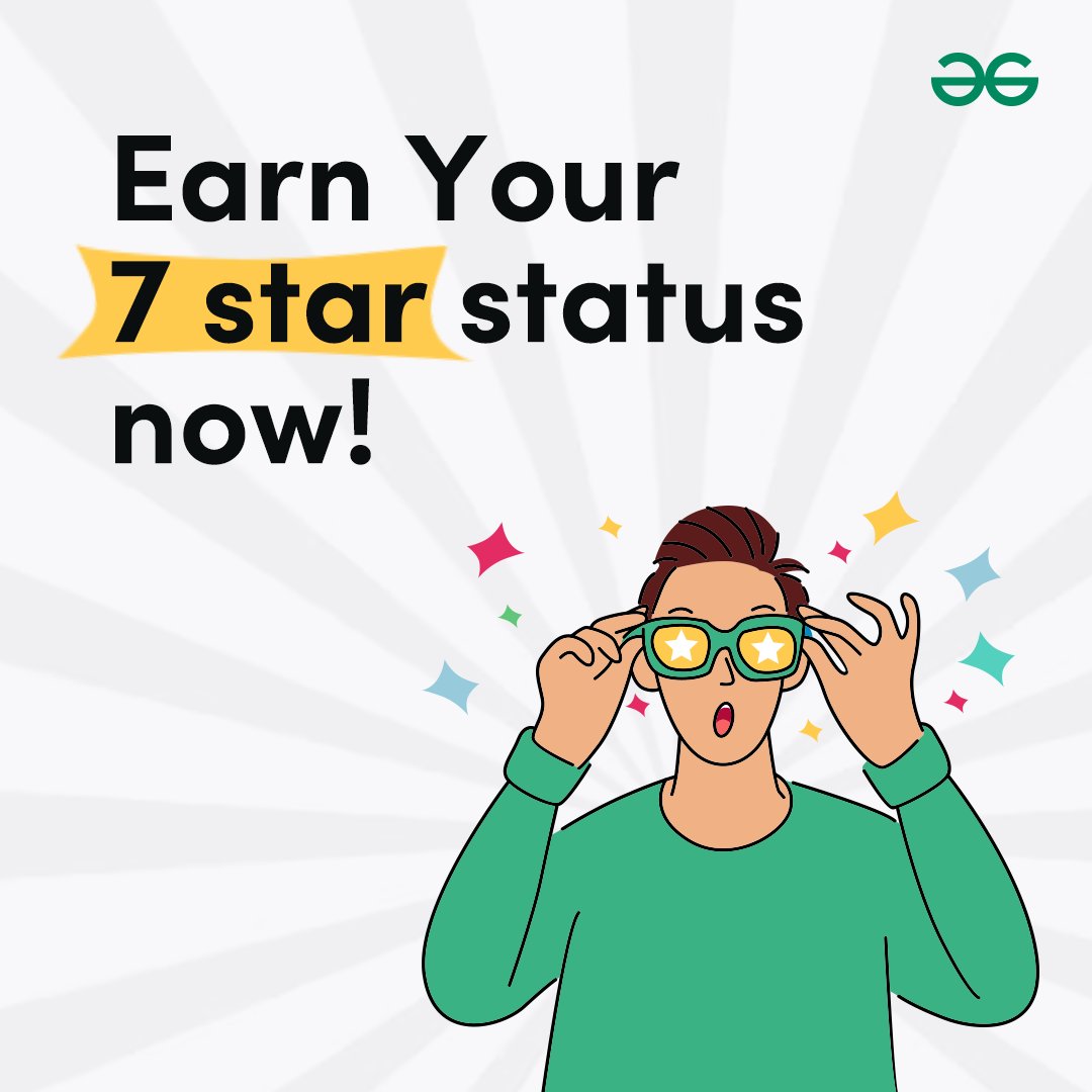 geeksforgeeks's tweet photo. It's GfG Weekly [Rated Contest] Day!

Register for the contest happening at 7 PM today and make your mark on the leaderboard! Also win from a pool of 3500 Geekbits every week. 

Register now: https://t.co/T9xqR9WtVn

#gfgweekly #CodingLife https://t.co/iM7a4nb61T