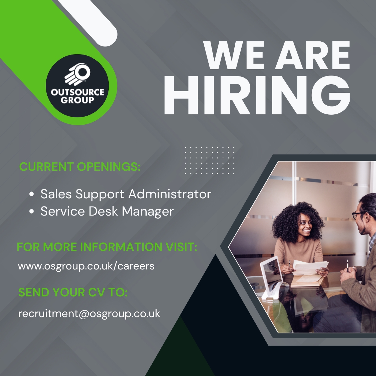 📣 Join Our Team! 📣 To learn more and apply, visit: osgroup.co.uk/careers or email recruitment@osgroup.co.uk.