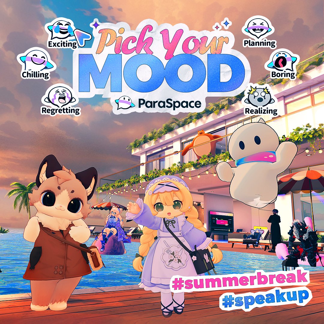theParaSpace's tweet photo. What's Your Summer Break Mood? ☀️ Are you planning, living the excitement, or facing those end-of-summer blues? Drop your emoji in the comments! 👇 #ParaSpace #summerbreak #mood #fyp #Avatar #UGC https://t.co/elO0770x2G