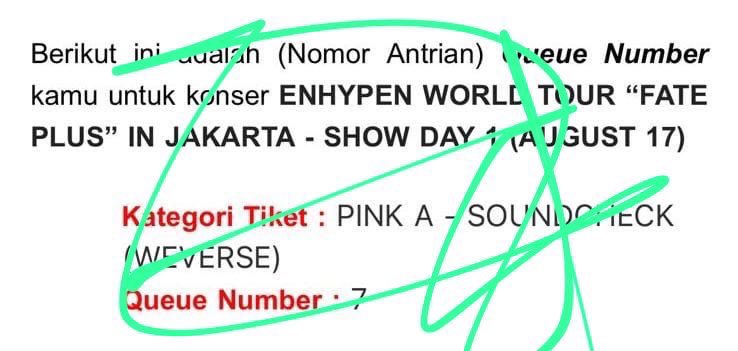 TAG34524's tweet photo. HELP RT UNPROFESIONAL SELLER/SCAMMER FATE PLUS JAKARTA DAY 1 

TICKET : PINK A WEVERSE DAY 1 QUEUE NUMBER 7
TICKET : PINK B iWEVERSE DAY 2 QUEUE 6

IM BOUGHT TICKET WITH 25MIO IDR EACH ALREADY DEPOSIT 12MIO IDR AND TODAY SHE SAID  AND HE SAID TODAY INCREASED TICKET PRICE 30~45Mio https://t.co/oT5buKHsL3