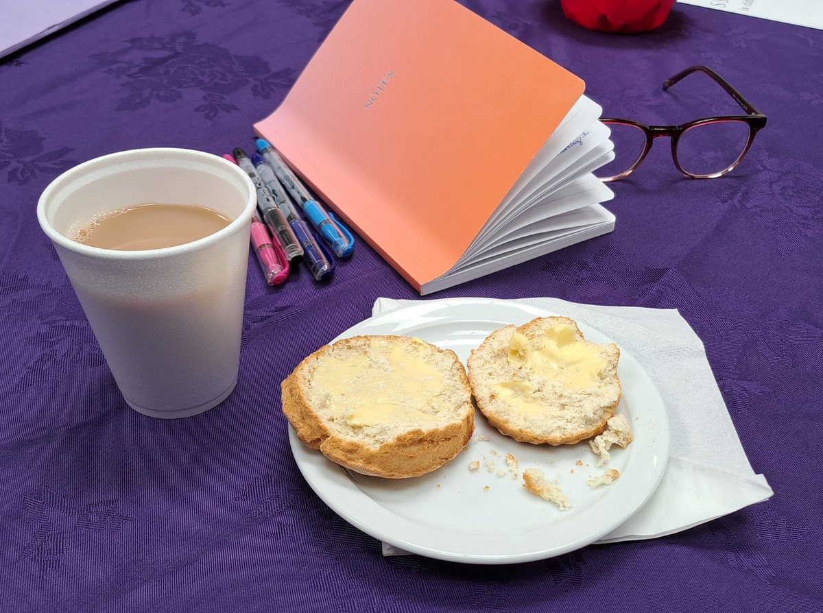 MissDV_History's tweet photo. Excited for my year ahead in Dumfries and Galloway. @DGCProbationers
No better welcome to the authority than tea and scones !  
Great morning presentations so far and looking forward for the rest of today's sessions. https://t.co/wij4tKuRcH