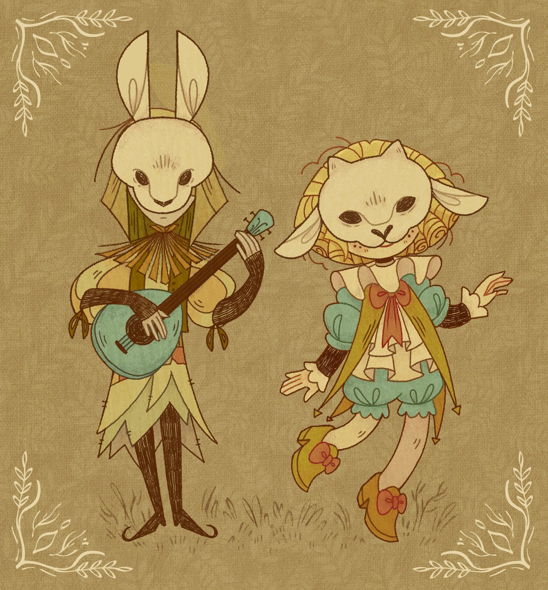 SadLittleCacti's tweet photo. Wanted to try drawing #Yaelokre kids in Cartoon Saloon style 🐇🐐

#Meadowlark  #colentine https://t.co/jQcviNidiM
