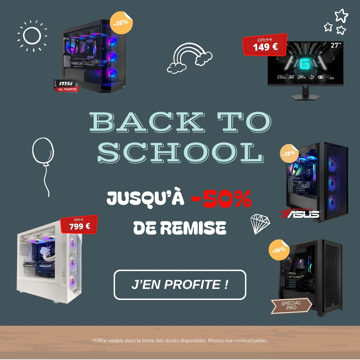 PowerLabFr's tweet image. PowerLab prépare ta rentrée avec des offres exceptionnelles ! 🎉

Pour bien démarrer cette nouvelle année scolaire, découvrez nos deals exclusives sur une sélection de PC Gamer et composants ! 

Lien vers nos offres 👉 cutt.ly/uevNh7lb