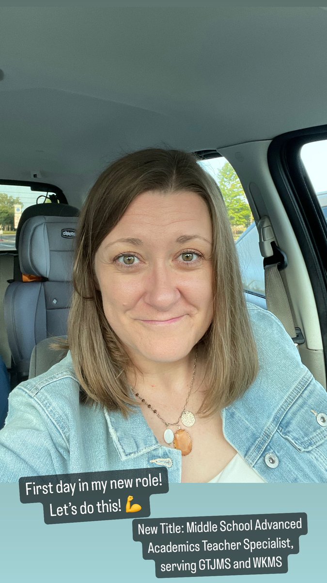InnovativeLaura's tweet photo. Soooo excited to begin in my new role as a Middle School Advanced Academics Teacher Specialist! Day 1 of onboarding for my new team was all about #calibratingourcourse and I’m loving the passion in the room with @JReinhardEdD and my new team! Let’s do this! #MSAATS https://t.co/aVClCQShFA