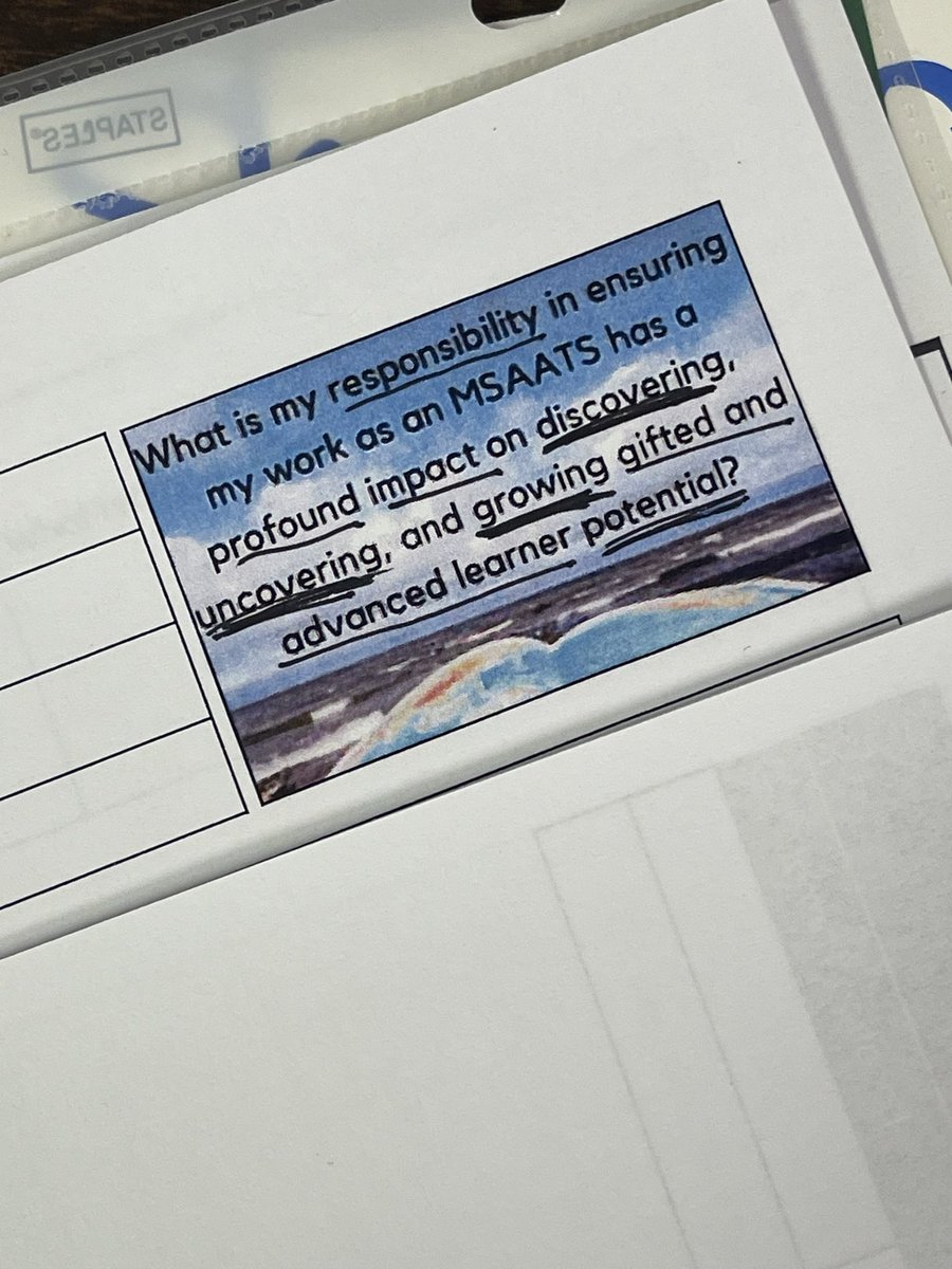 InnovativeLaura's tweet photo. Soooo excited to begin in my new role as a Middle School Advanced Academics Teacher Specialist! Day 1 of onboarding for my new team was all about #calibratingourcourse and I’m loving the passion in the room with @JReinhardEdD and my new team! Let’s do this! #MSAATS https://t.co/aVClCQShFA