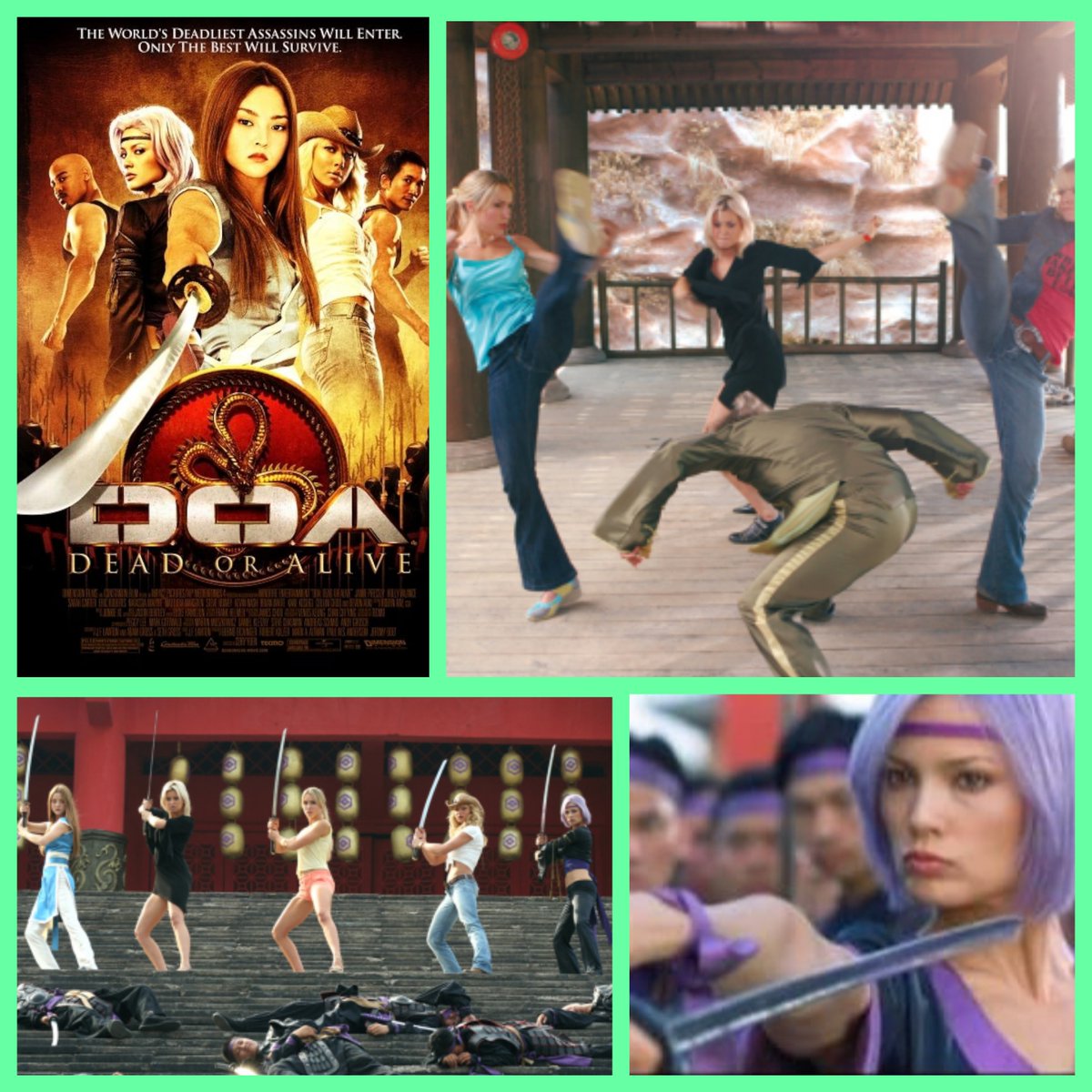 TallyMichelle4's tweet photo. #MoviesAndSeriesBasedOnGames
#FilmX #TVX
#DOADeadOrAlive (2006)
The world's best fighters are invited to DOA, an invitational martial arts contest. 4 female rival fighters will have to work together to uncover the secret that the organizer of the tournament is trying to hide. https://t.co/y6vLmzW8jK
