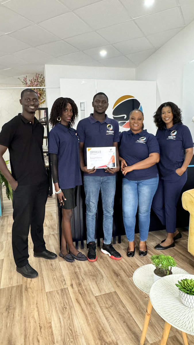 Celebrating Growth! 
Proud to recognize our intern Bubacarr Camara, for completing a 6 months internship program at #Fatimanandco
As a final year Marketing student at the  #UniversityOfTheGambia, we’re excited for his future.
 #CareerGrowth #TeamFatiman #ProfessionalDevelopment