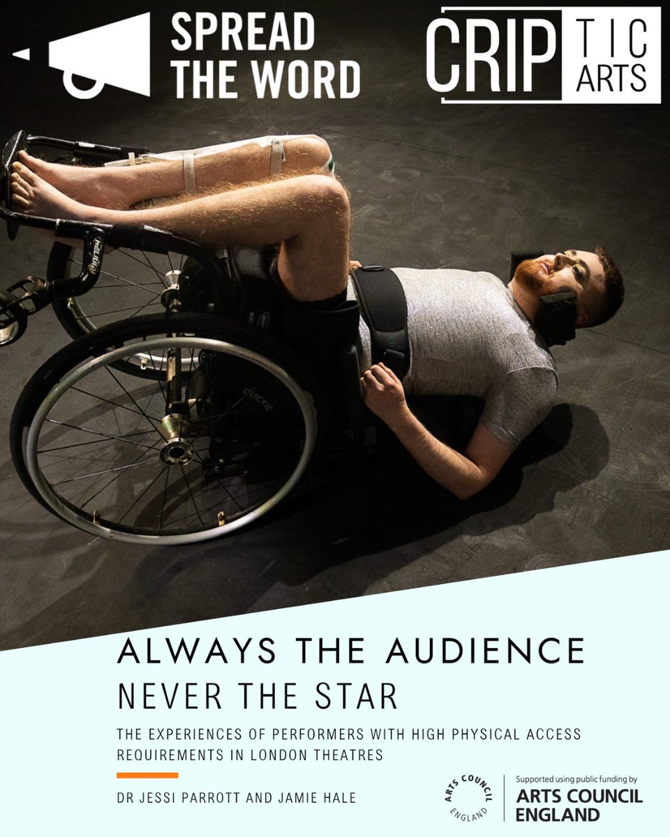 CRIPticArts's tweet image. Coming next week. 

Our groundbreaking report on the barriers disabled people with high physical access needs face in London theatres. By Dr. Jessi Parrott (@messijessijumps) and Jamie Hale (@JamieRHale) 

#AlwaysTheAudience #CRIPticArts #DisabilityArts #LondonTheatres