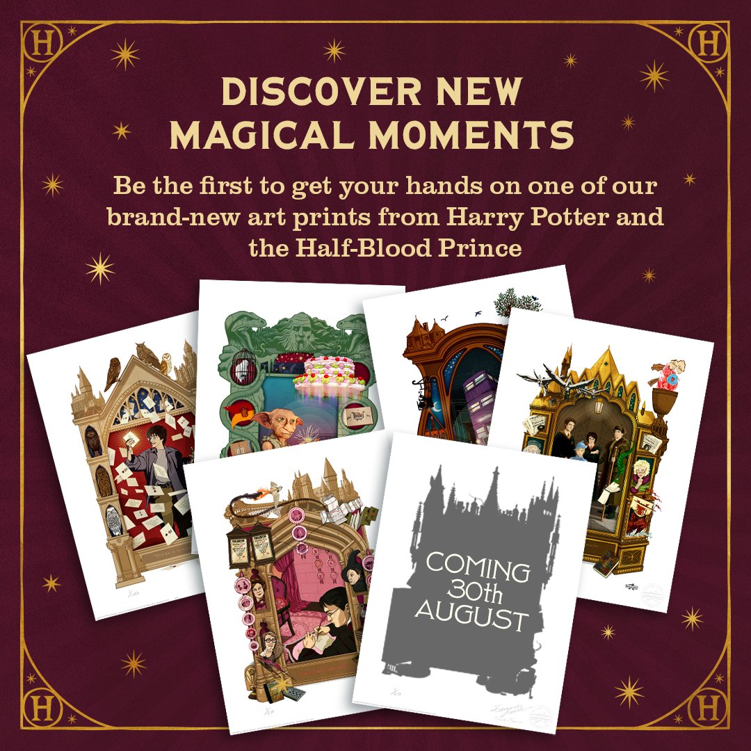 🖼️ Discover our brand new Magical Moments art prints from Harry Potter and the Half Blood Prince, coming 30th August!