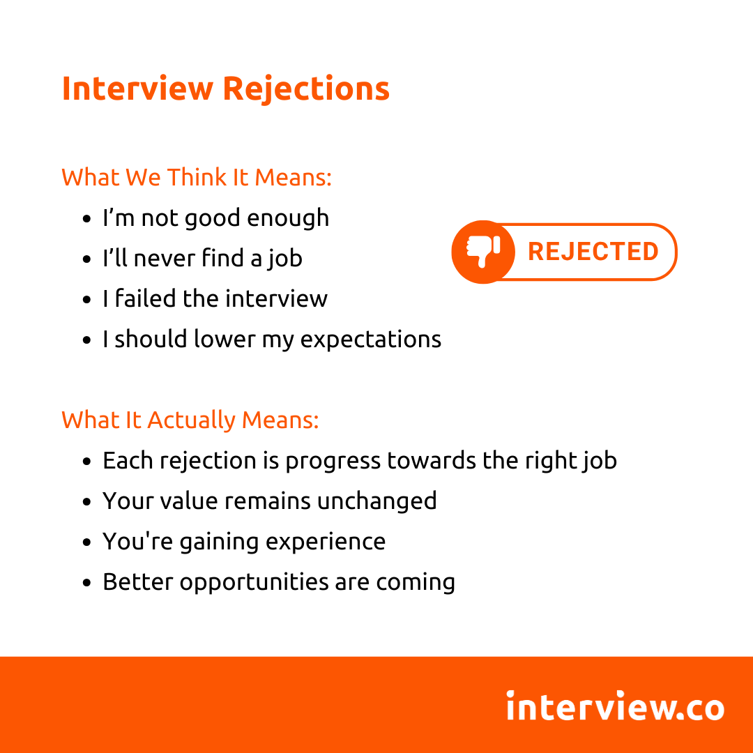 Feeling rejected? Remember, it's just part of the process! 💼 Your value doesn't diminish with each "no." Stay strong, the right opportunity is just around the corner. 🌟