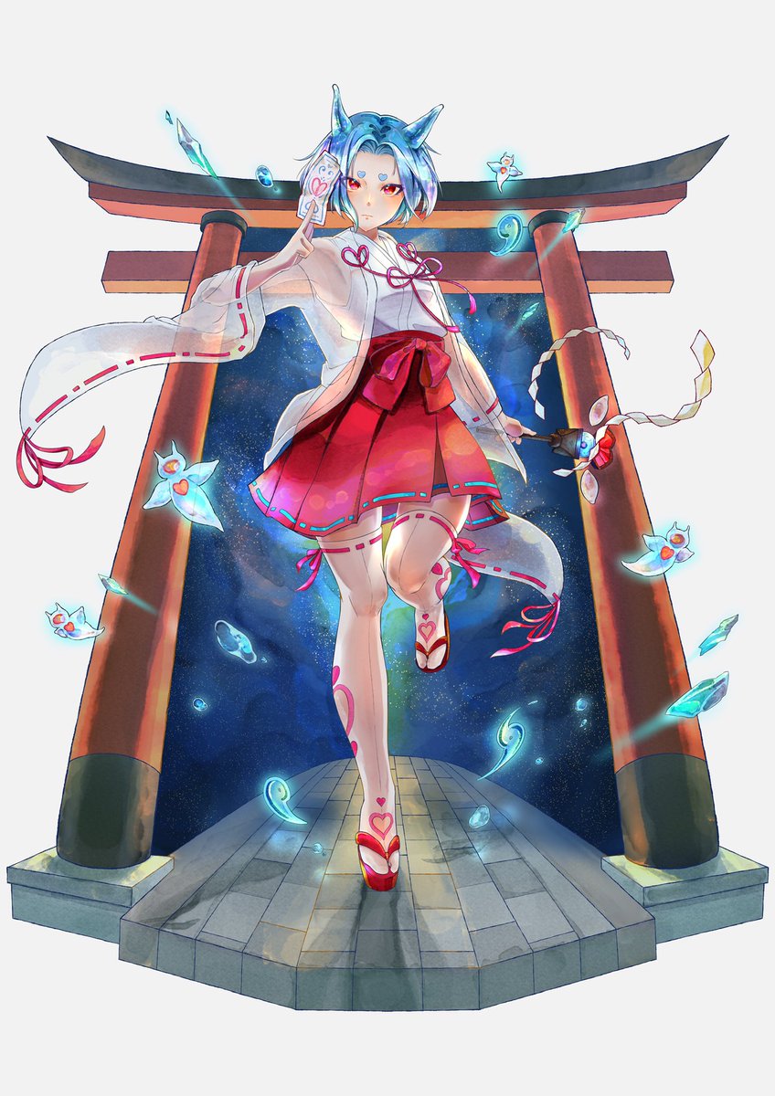 クリオネの巫女ちゃんです
#オリキャラ　#illustration