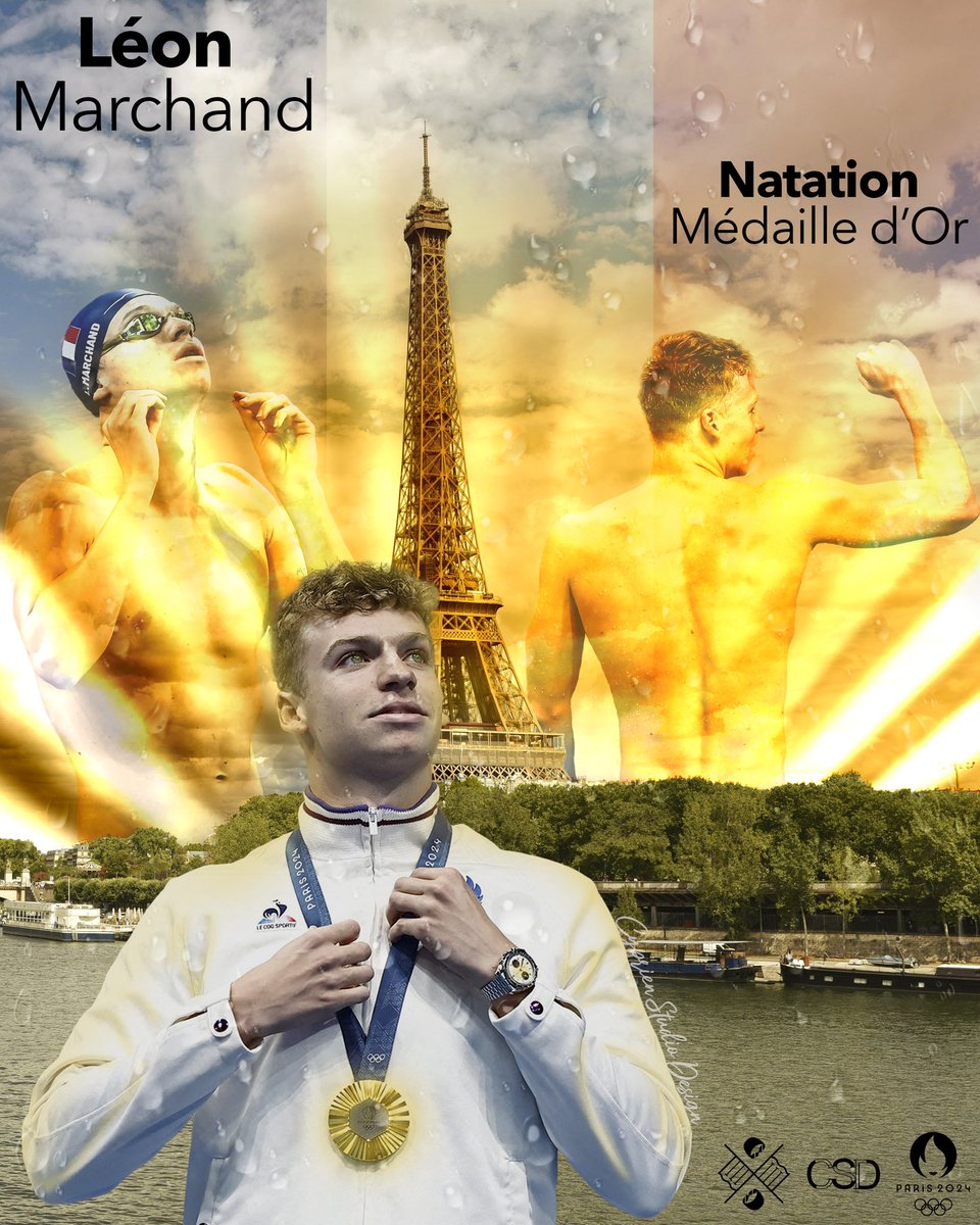 HUNCHO2_7's tweet photo. Affiche pour les Médailles d’Or🥇de Léon Marchand en Natation - Hommes au JO 2024.

@leon_marchand 

———
TAG : #Paris2024 #jo2024 #jeuxolympiques #france #Natation #leonmarchand https://t.co/pK6t1q8UAW