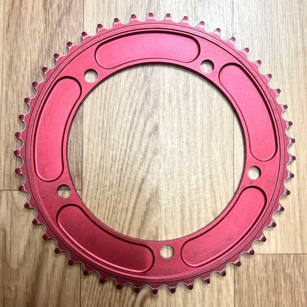 Sugino Zen FUJI 111 Anniversary Chainring 49T red anodized *Used