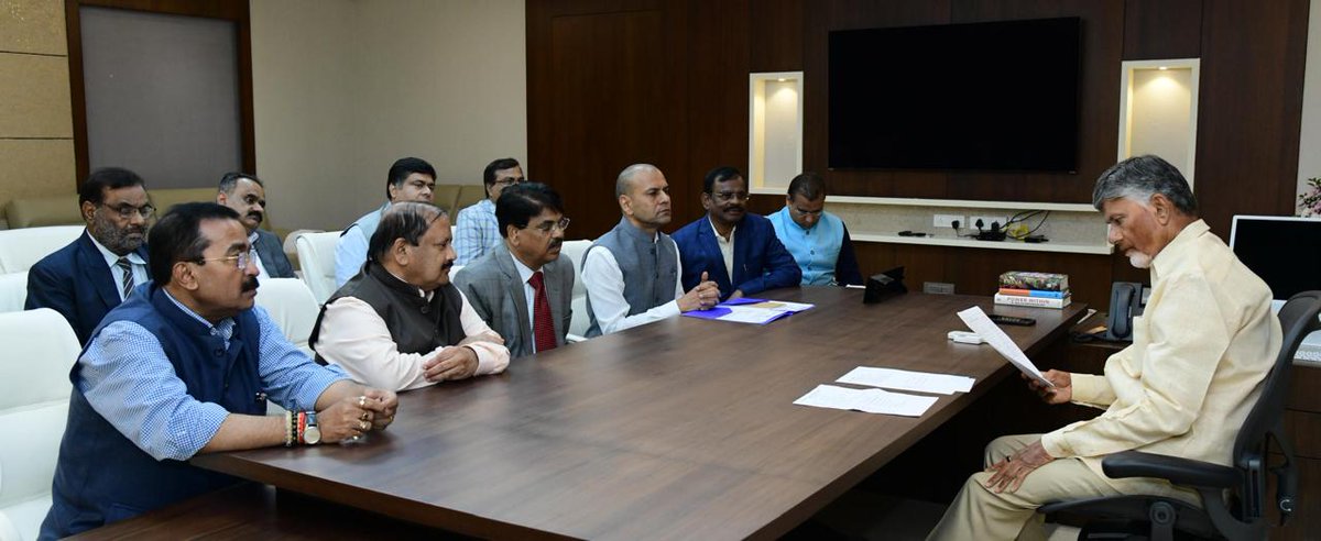 ncbn's tweet photo. Met with a delegation of the Bar Council Of India (BCI) today, led by Senior Advocate and Chairman, Mr Manan Kumar Mishra. Marking a significant step towards further elevating legal education in India, the BCI Trust PEARL FIRST has proposed to establish a new premier university in Andhra Pradesh on the lines of NLSIU, Bangalore and IIULER, Goa. 

This new institution would also have a world-class arbitration centre and foster international collaborations, thus bolstering higher education and skill development in the field of law and allied areas.